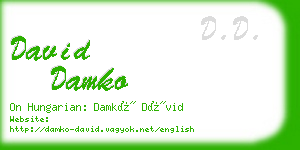 david damko business card